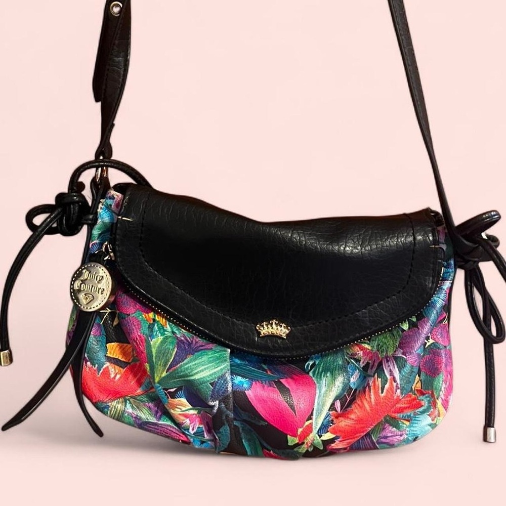 Tropical Floral Print Juicy Couture Crossbody Bag